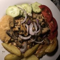 Vegan Gyros at Aubergine Cafe in Corfu
