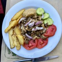 Vegan Gyros 🥙  at Aubergine Cafe in Corfu