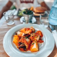 Stuffed Aubergines  at Aubergine Cafe in Corfu
