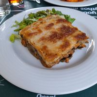 Moussaka at Aubergine Cafe in Corfu