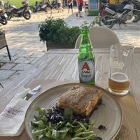 Vegan moussaka  at Aubergine Cafe in Corfu