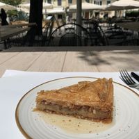 Vegan baklava (very sweet and kind off pricey, but very good and big portion)  at Aubergine Cafe in Corfu
