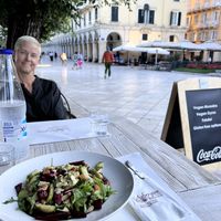 Macrobiotic salad  at Aubergine Cafe in Corfu