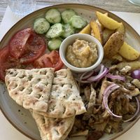 vegan gyros  at Aubergine Cafe in Corfu