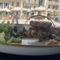 Grilled veggie sandwich  at Aubergine Cafe in Corfu