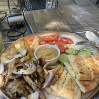 Gyros (mushrooms)  at Aubergine Cafe in Corfu