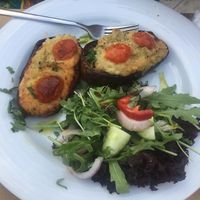 . at Aubergine Cafe in Corfu