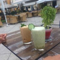 . at Aubergine Cafe in Corfu