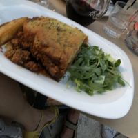 Vegan moussaka  at Aubergine Cafe in Corfu