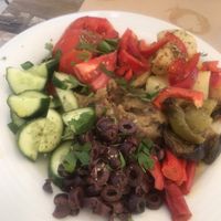 Meze gluten free &  vegan at Aubergine Cafe in Corfu