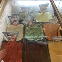 Vegan options for gelato  at Aubergine Cafe in Corfu