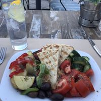 Greek Meze Plate at Aubergine Cafe in Corfu