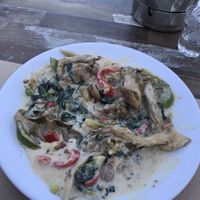 Vegan Mushroom Starter at Aubergine Cafe in Corfu