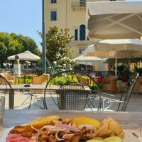 Mushroom gyros at Aubergine Cafe in Corfu