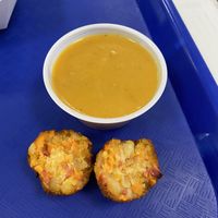 Inside of bites at Meta Burger in Denver