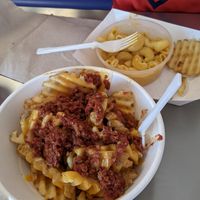 Chili cheese fries at Meta Burger in Denver
