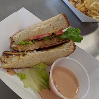 Dijon chicken club at Meta Burger in Denver