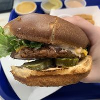 Classic burger  at Meta Burger in Denver
