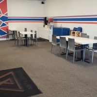 Dining room of sorts. at Meta Burger in Denver