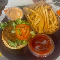 Classic Burger and Fries, Sauce on the Side  at Meta Burger in Denver