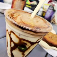 the chocolate turtle shake. yummy  at Meta Burger in Denver