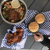Love their chx Caesar salad! at Meta Burger in Denver