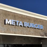 Sign at Meta Burger in Denver