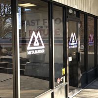 Entrance  at Meta Burger in Denver