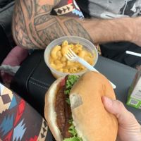 Teri burger & Mac at Meta Burger in Denver