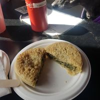 Spinach and Potato Pie (Delicious!) at Himalaya Bakery and Cafe in Daylesford