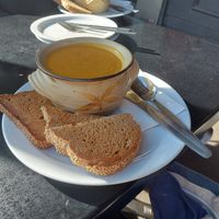 Pumpkin soup at Himalaya Bakery and Cafe in Daylesford