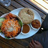 vegetarian pie at Himalaya Bakery and Cafe in Daylesford