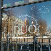 Window at Duo Cafe in Moncton