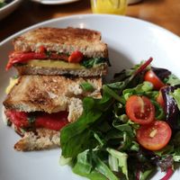 Vegan sandwich at Green Onion Cafe in Limerick