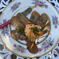 Pimento cheese appetizer at Fog Eater Cafe in Mendocino