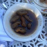 Complimentary boiled peanuts  at Fog Eater Cafe in Mendocino
