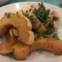Delicata squash at Fog Eater Cafe in Mendocino