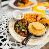   at Fog Eater Cafe in Mendocino