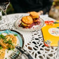   at Fog Eater Cafe in Mendocino