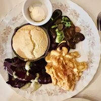 Southern plate  at Fog Eater Cafe in Mendocino