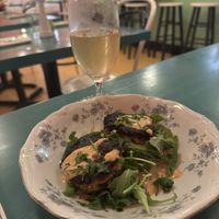 CRAB CAKES YES   at Fog Eater Cafe in Mendocino