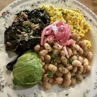 Beans, greens and tofu scramble  at Provisions in Vallejo