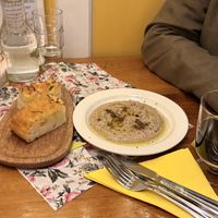 Vegan truffle dip  at Pasta Factory in Galway