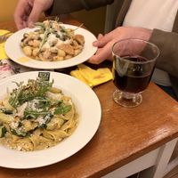 Vegan Gnocchi & tagliatelle stroganoff  at Pasta Factory in Galway