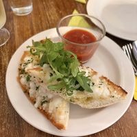 Vegan garlic bread & vegan cheese   at Pasta Factory in Galway