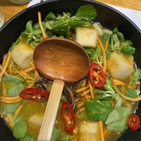 Spicy silken tofu ramen   at Wagamama in Milan