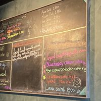 Vegan desserts on the board  at Systrakaffi in Kirkjubaejarklaustur