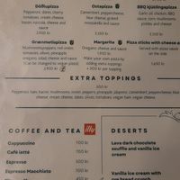 Menu at Systrakaffi in Kirkjubaejarklaustur