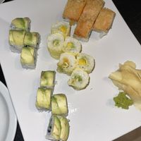 Avocado cucumber roll, mango avocado roll, yam roll at Just Delicious Japanese Bistro in Summerland
