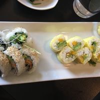 Veggie Roll & Avocado Mango Roll at Just Delicious Japanese Bistro in Summerland